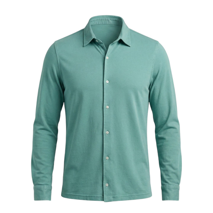 Långärmad skjorta Hartford Jersey Turquoise