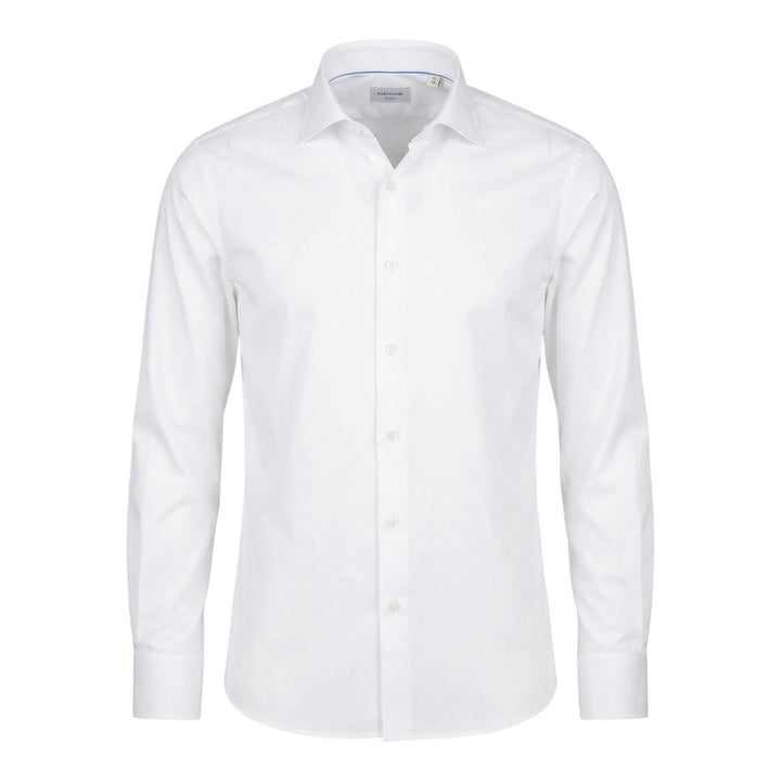 Långärmad Skjorta Slim fit Strykfri Vit