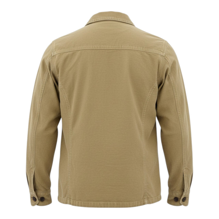 Acadia Långärmad Overshirt i Linneblandning Moka