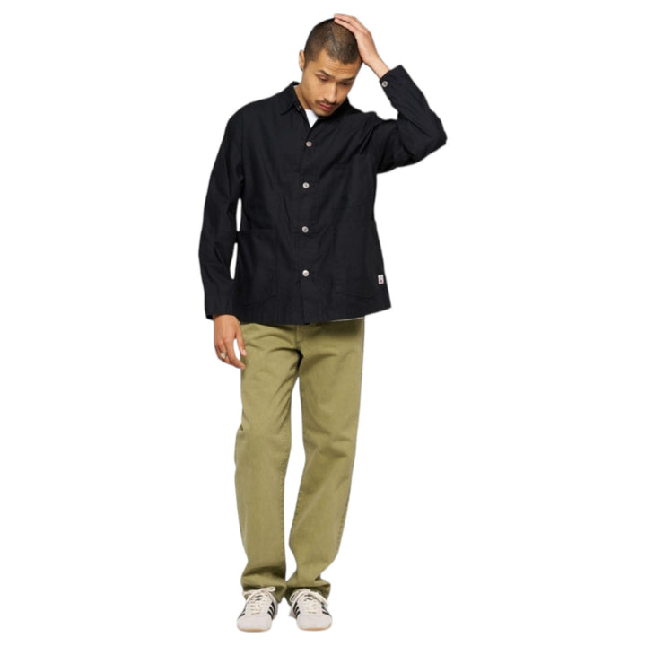 Coverall Japan Military Cloth Back Satin Bomull Svart