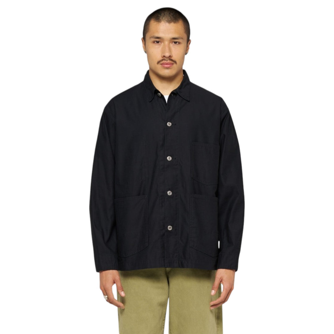 Coverall Japan Military Cloth Back Satin Bomull Svart