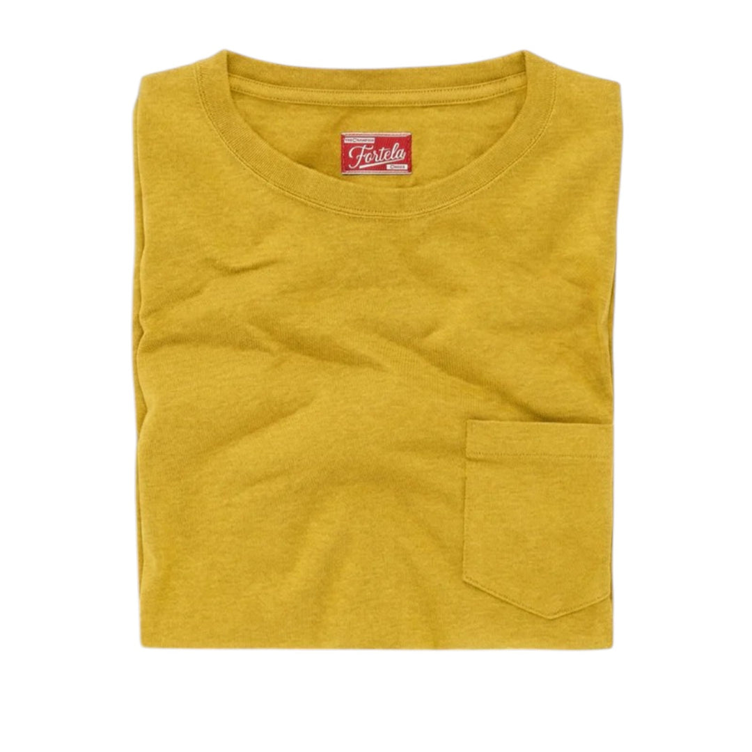Teepocket  T-shirt med bröstficka i bomull Mustard Giallo