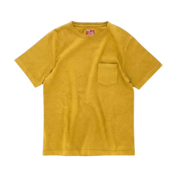 Teepocket  T-shirt med bröstficka i bomull Mustard Giallo