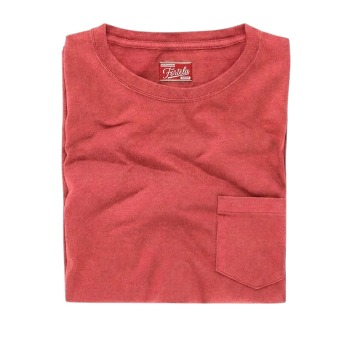 Tubejp T-shirt med bröstficka i bomull Lobster Corallo