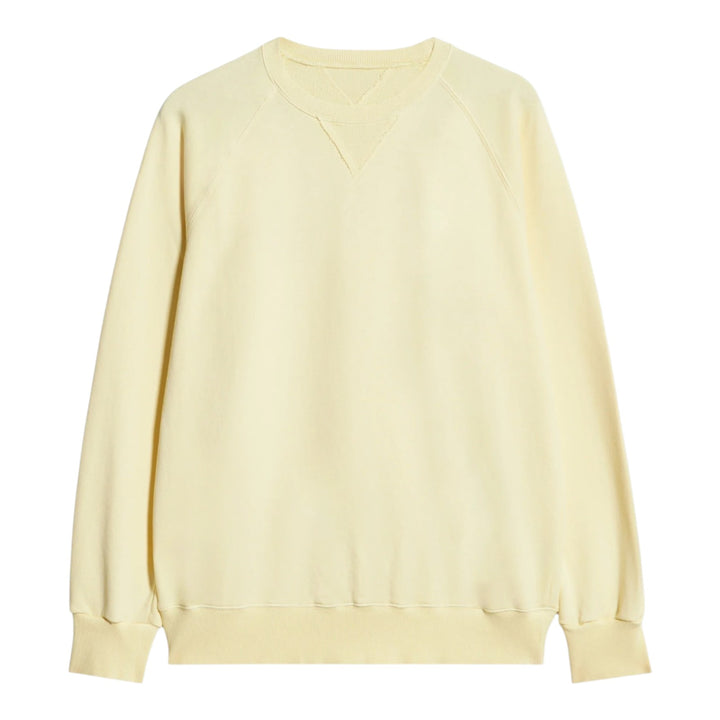 Harvard Crewneck-sweatshirt i borstad jersey med raglan-skärning Canary