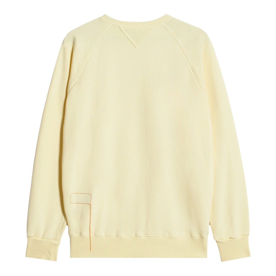 Harvard Crewneck-sweatshirt i borstad jersey med raglan-skärning Canary