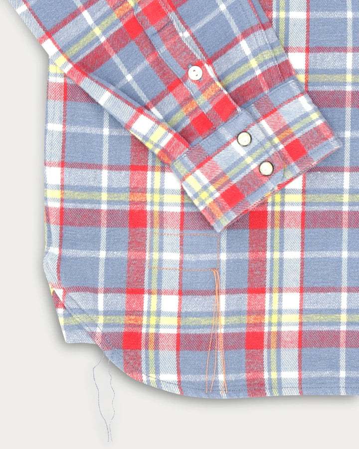 JOSH RUTIG WESTERNSKJORTA I BOMULL RED/GREY