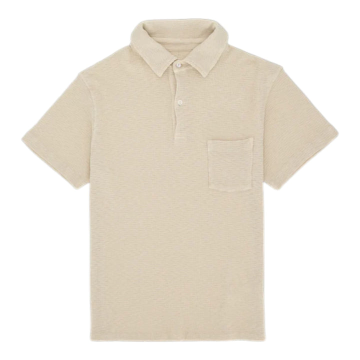 Missourim Polo i Jersey Waffle Kortärmad Beige