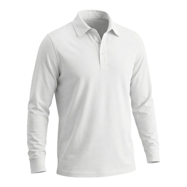 Långärmad Polo York Jersey White