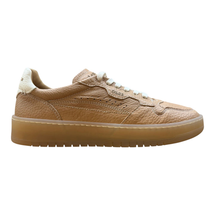 Sneakers Jannik i äkta hjortskinn Valnöt-Vit