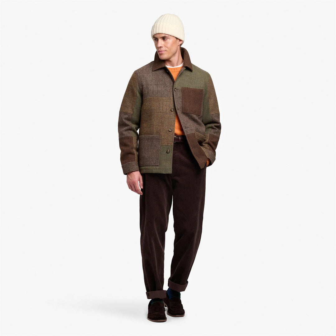 DORR PATCHWORK BROWN MULTICOLOR CHECK