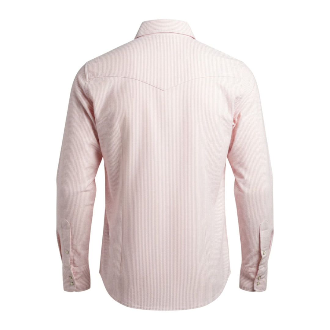 Western Oxford Shirt Flagstaf Randig Vit-Rosa