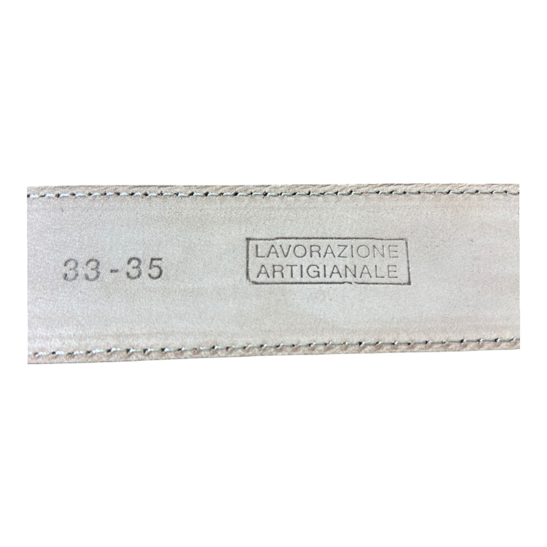 SYTT BÄLTE I ÄKTA VACHETTALÄDER - BRUNT