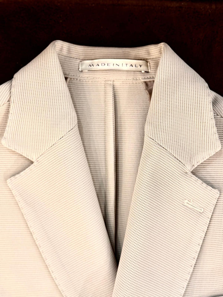 Våffelvävd Kostym Comfort Fit Beige