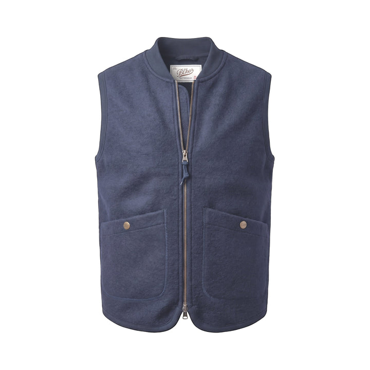 Bl'ker Vintage BOILED WOOL VEST WOLF NAVY Blu - foto 1