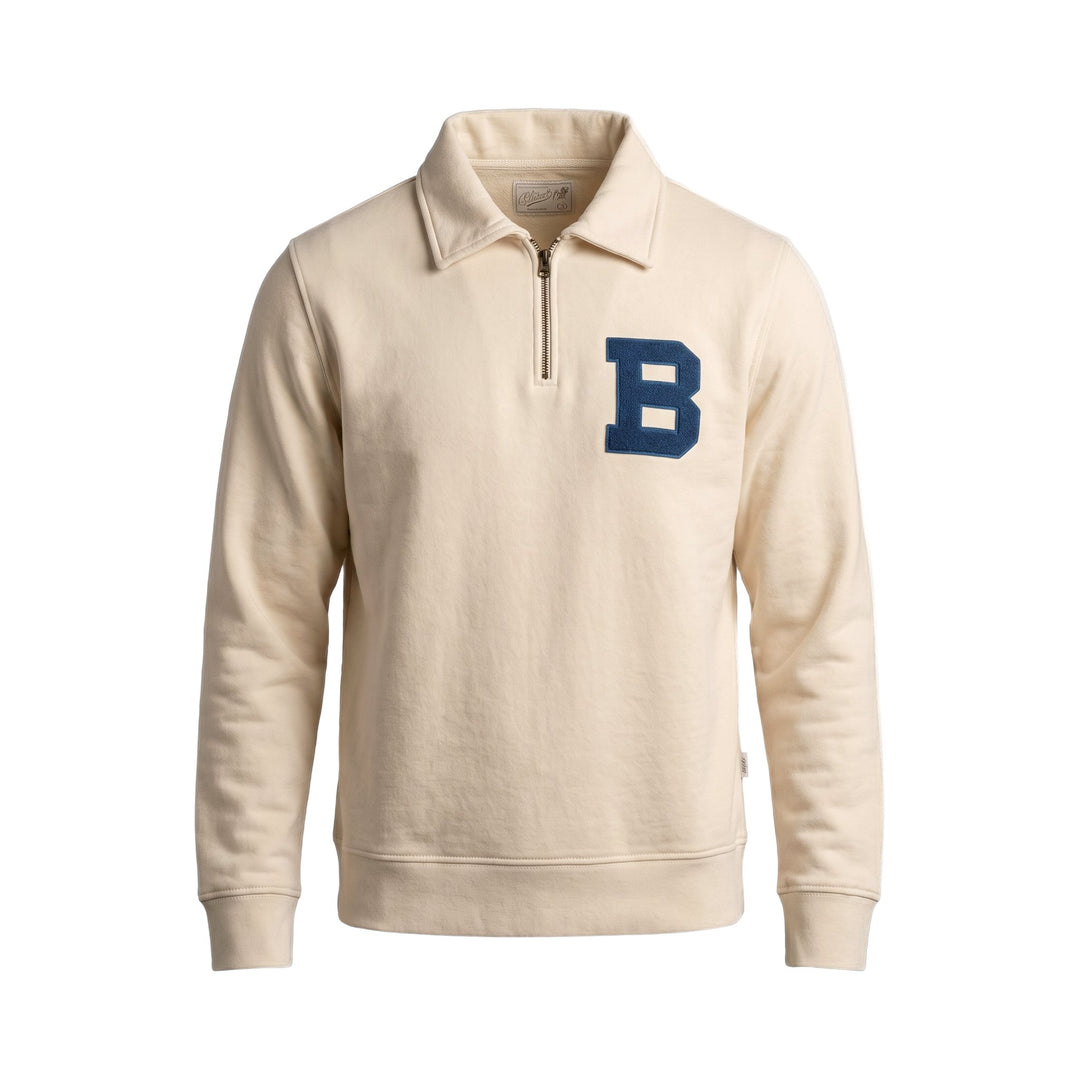 Bl'ker Vintage SWEATSHIRT HALF ZIP RUDGERS COLLEGE MILK Beige - foto 1