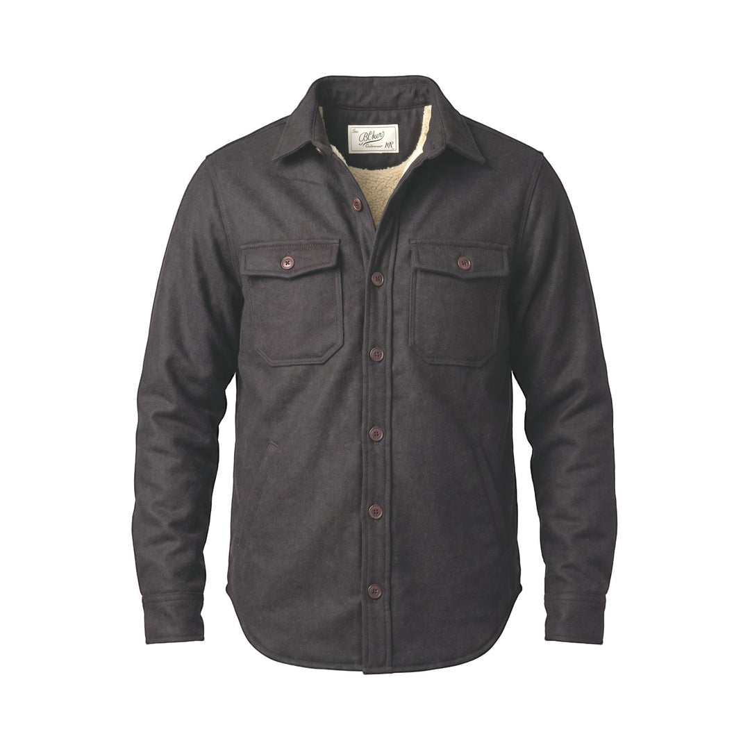 Bl'ker Vintage WOOL PADDED SHIRT DENALI BROWN Marrone - foto 1