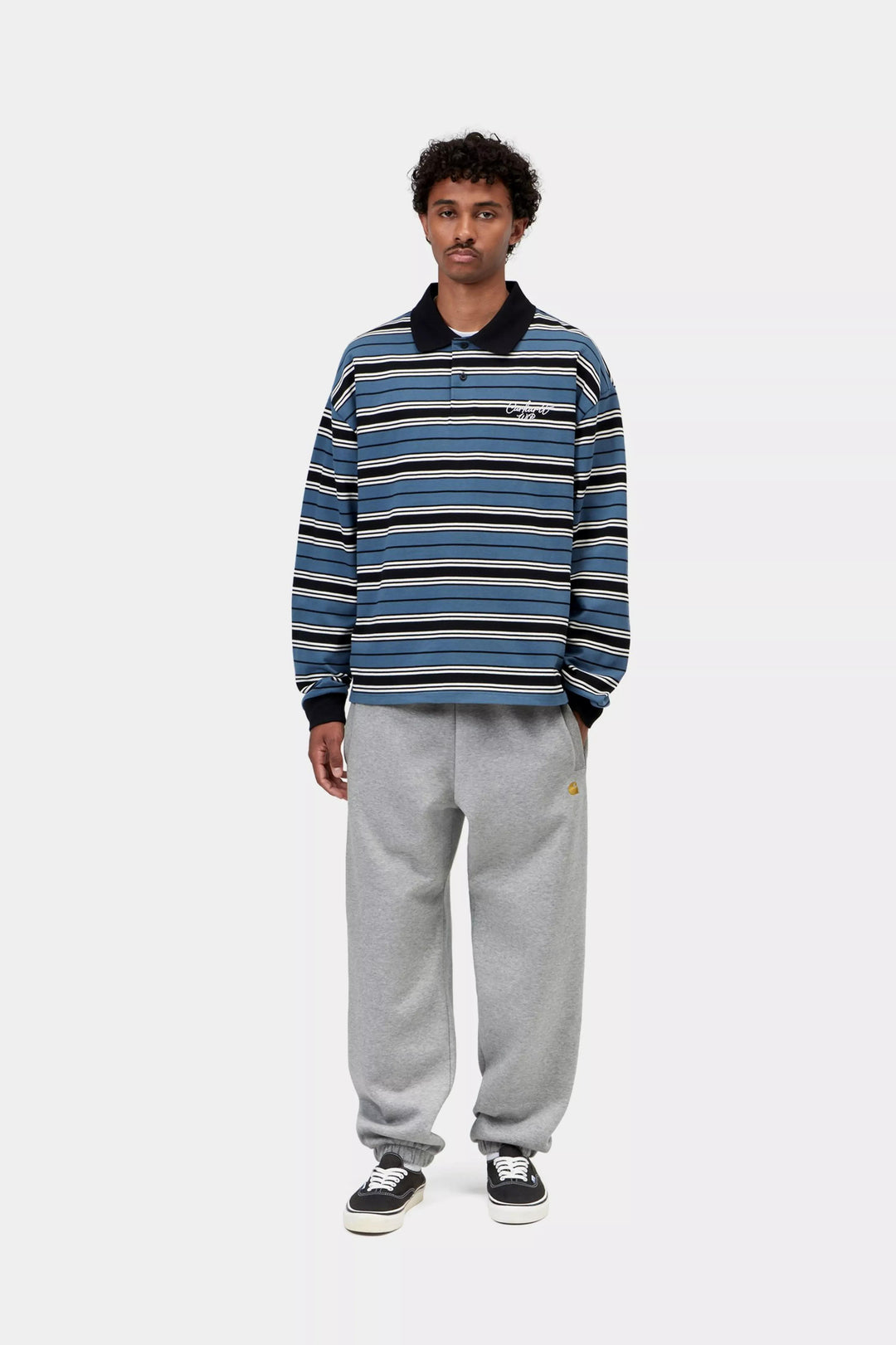 Carhartt Wip CHEASE SWEAT PANT GREY HEATHER/GOLD Grigio - foto 5