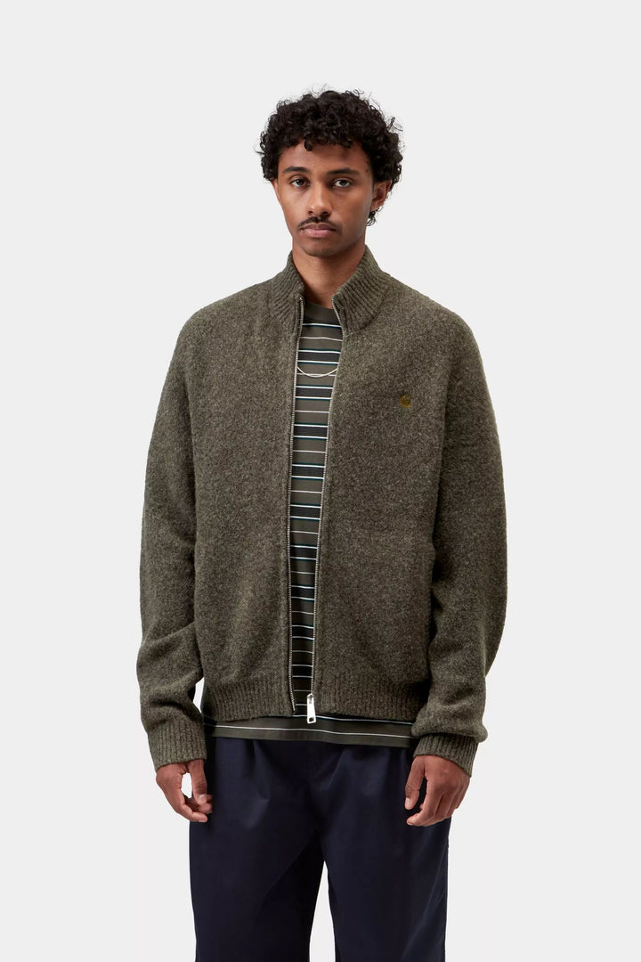 Carhartt Wip CURTIS SWEATER JACKET TANGLE SHUNGITE Grigio - foto 3