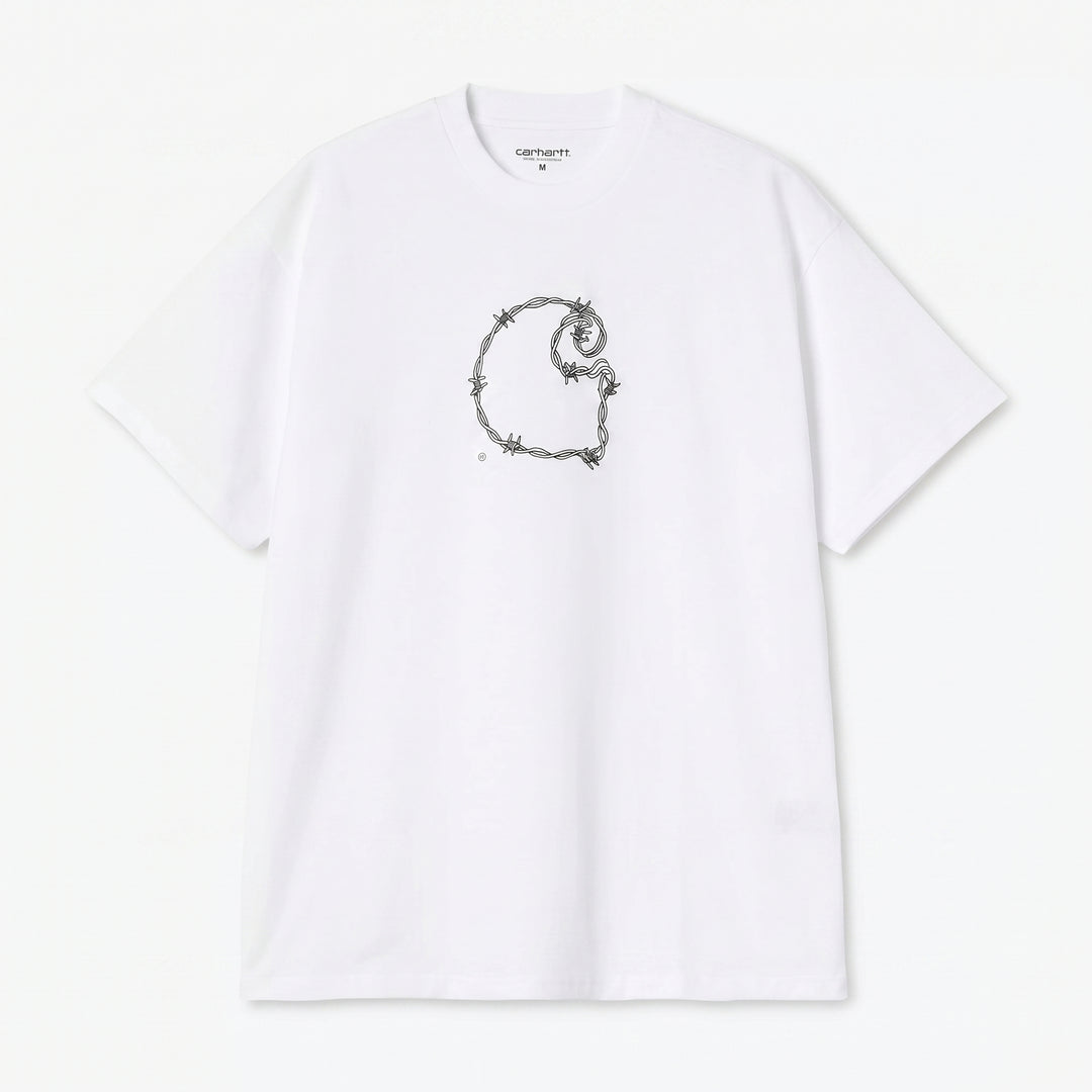 Carhartt Wip S/S Barbwire C T-Shirt White Bianco - foto 1