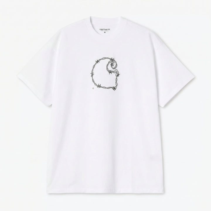 Carhartt Wip S/S Barbwire C T-Shirt White Bianco - foto 1