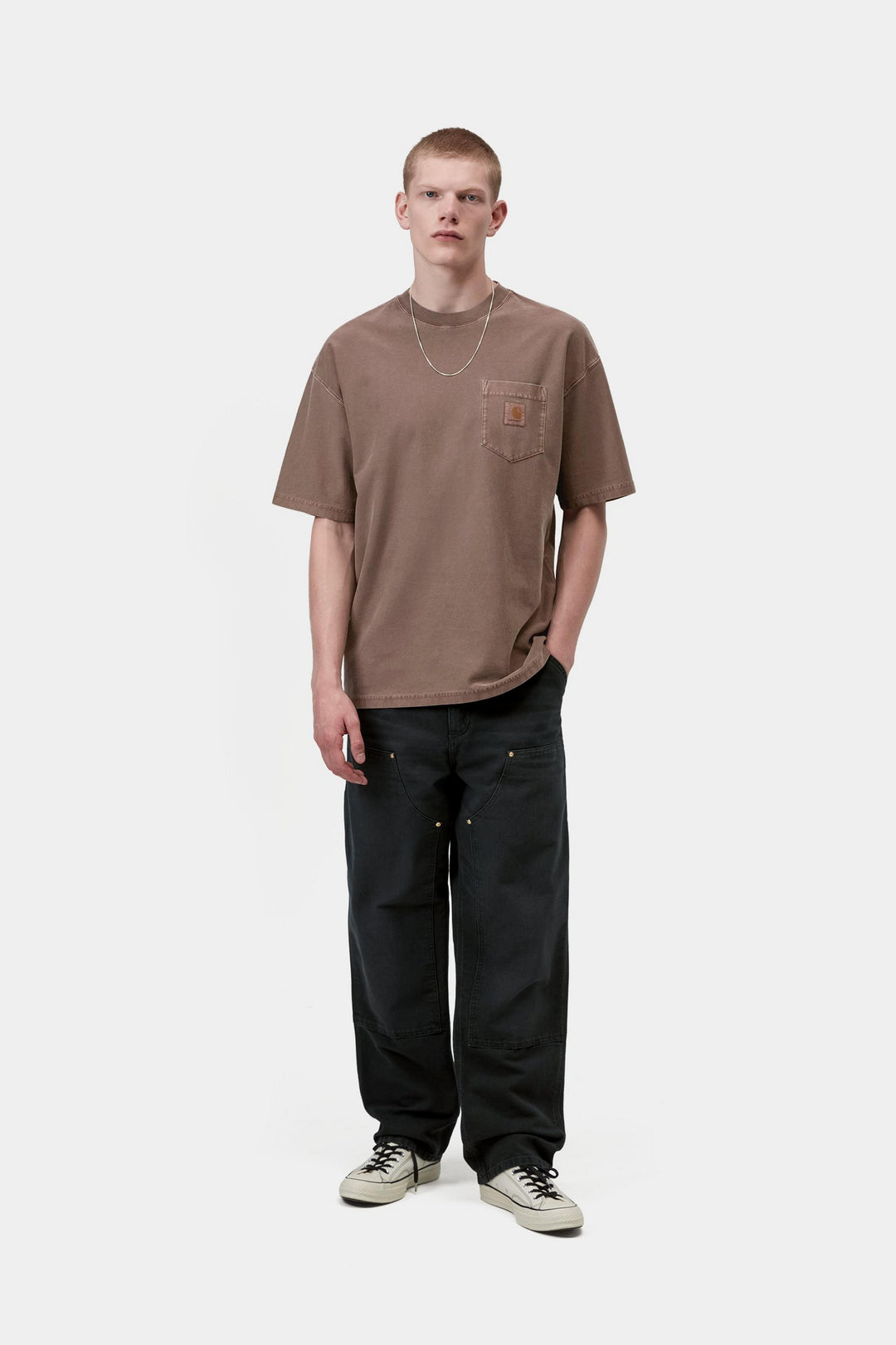 Carhartt Wip S/S LOOSE POCKET T-SHIRT TOBACCO Marrone - foto 3