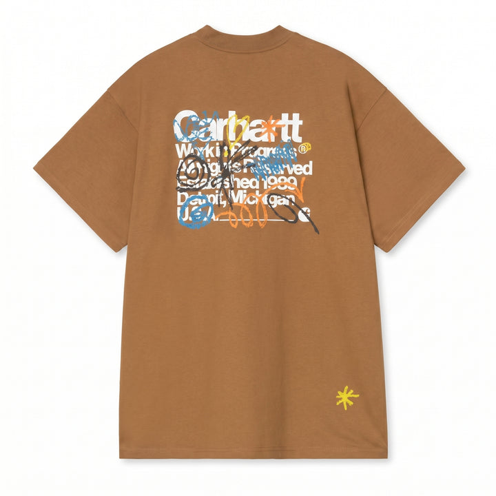 Carhartt Wip S/S Primary T-Shirt Hamilton Brown Marrone - foto 2