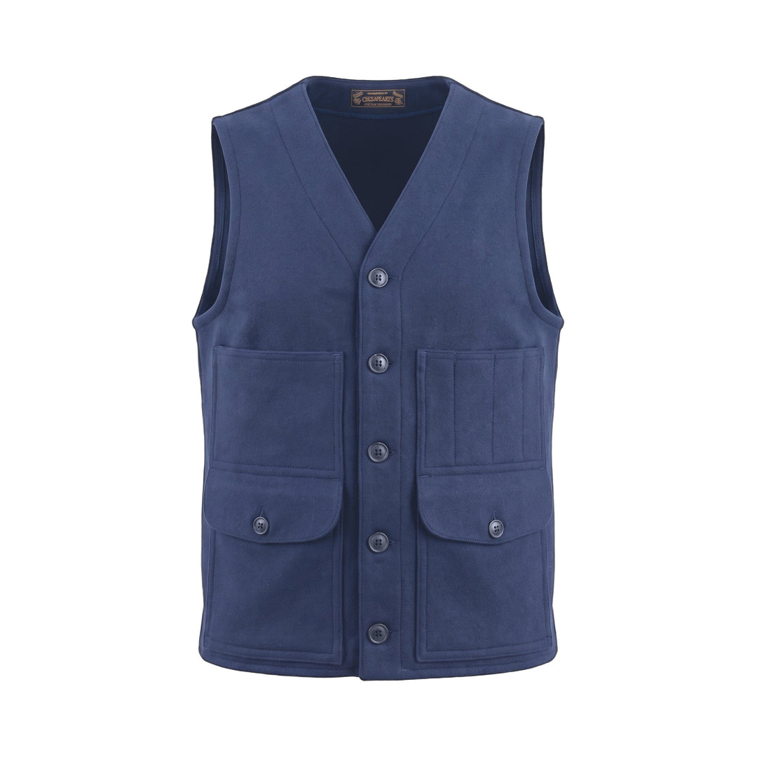 Chesapeake's OUTDOOR HEAVY WEIGHT WOOL VEST OREGON NAVY BLUE Blu - foto 1