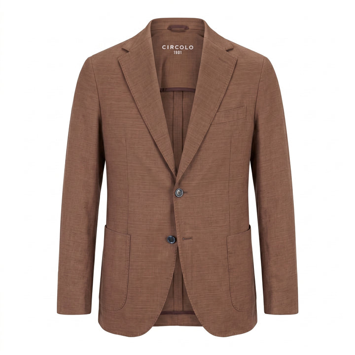 Circolo 1901 Blazer Cotone Lino Cioccolato Marrone - foto 1