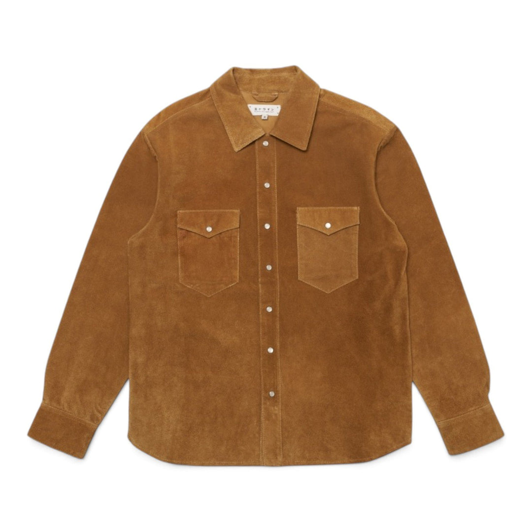 Edwin WESTERN SUEDE SHIRT LS JAPAN BROWN Marrone - foto 1