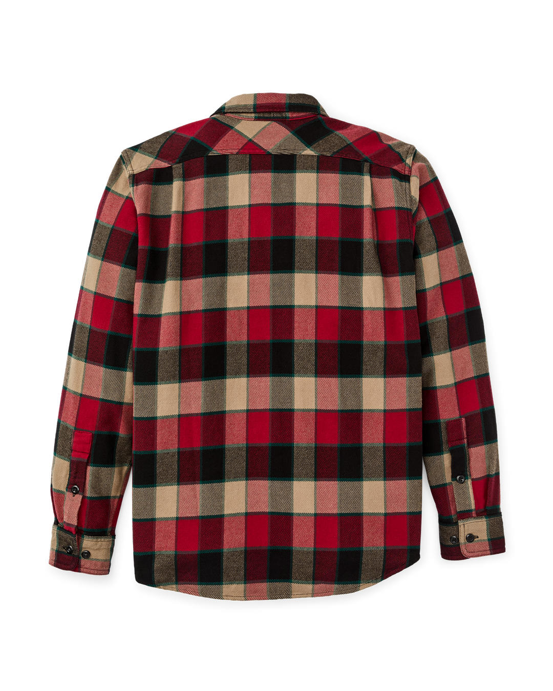 Filson Vintage Flannel Work Shirt Red/Cream Plaid Rosso - foto 5