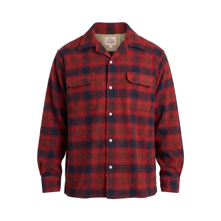 Fortela BAKER CAMICIA BOWLING COTONE A QUADRI RED Rosso - foto 1
