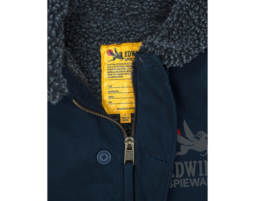 DECK JACKET NAVY STONE WASHED