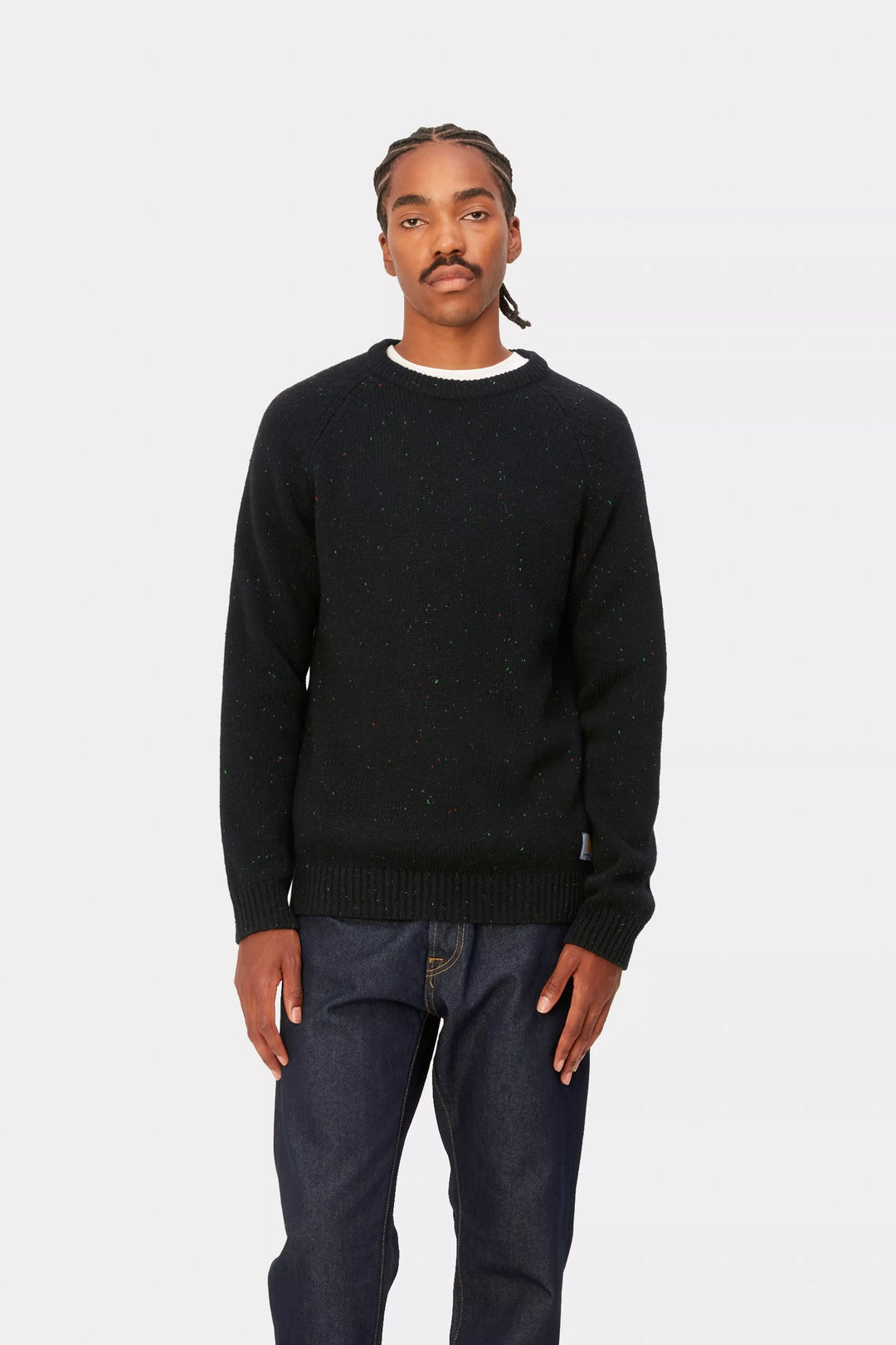 ANGLISTIC SWEATER SPECKLED BLACK