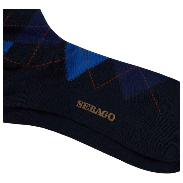 BOMULLSSTRUMPOR RUTMÖNSTRADE BLÅ-LJUSBLÅ