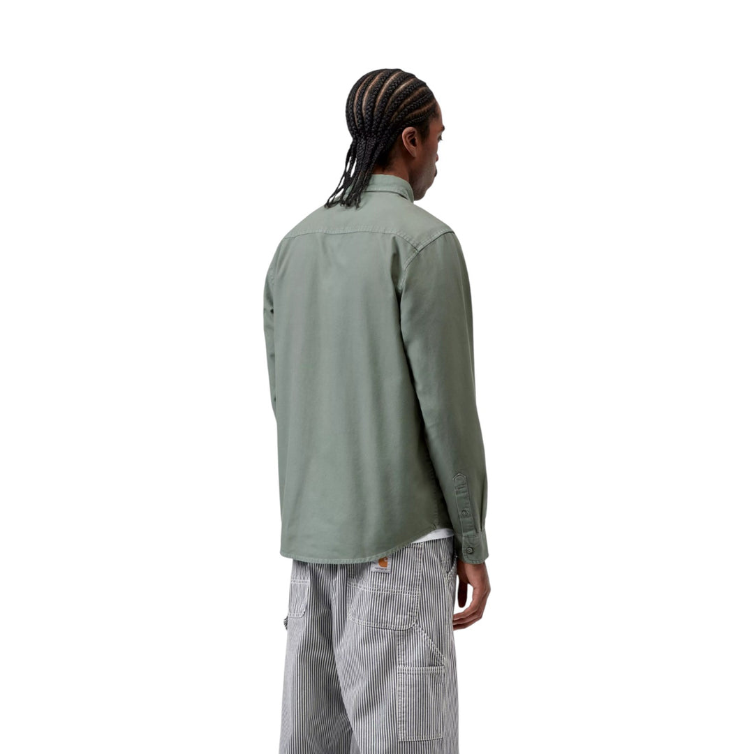 L/S Bolton Shirt Velvet Grön