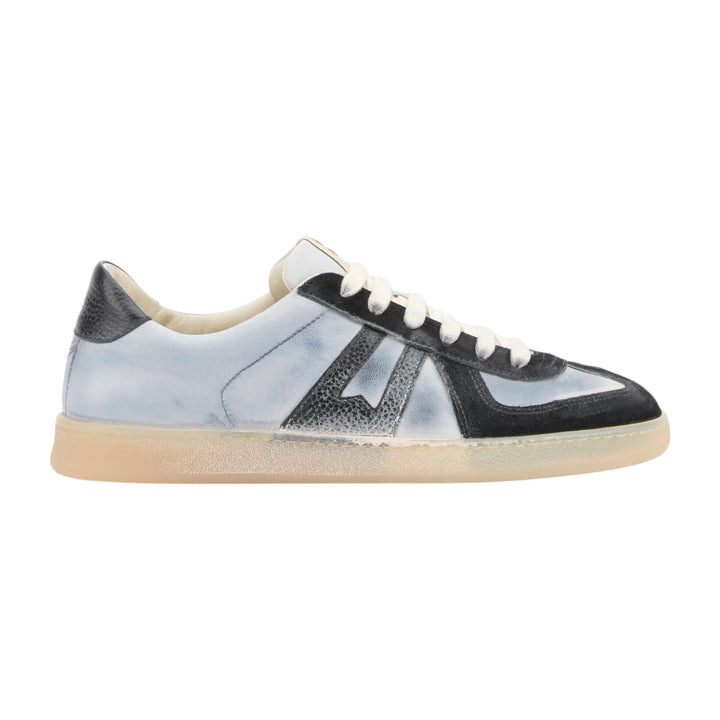 Sneakers i äkta läder Svart-Grå