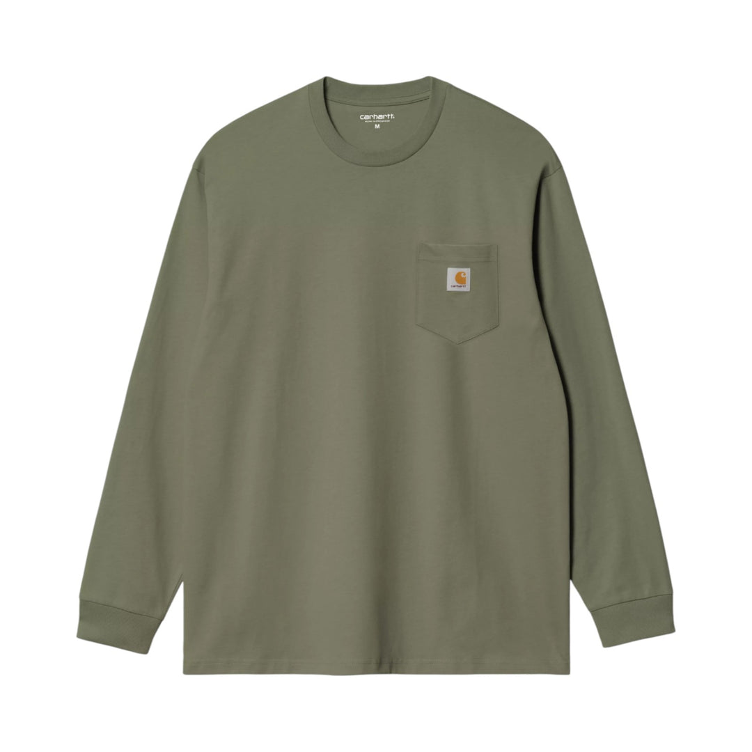 T-Shirt L/S Pocket Leaf Grön