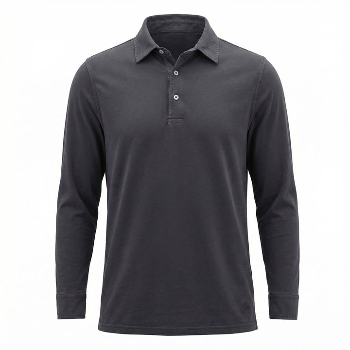 Långärmad Polo York Jersey Navy
