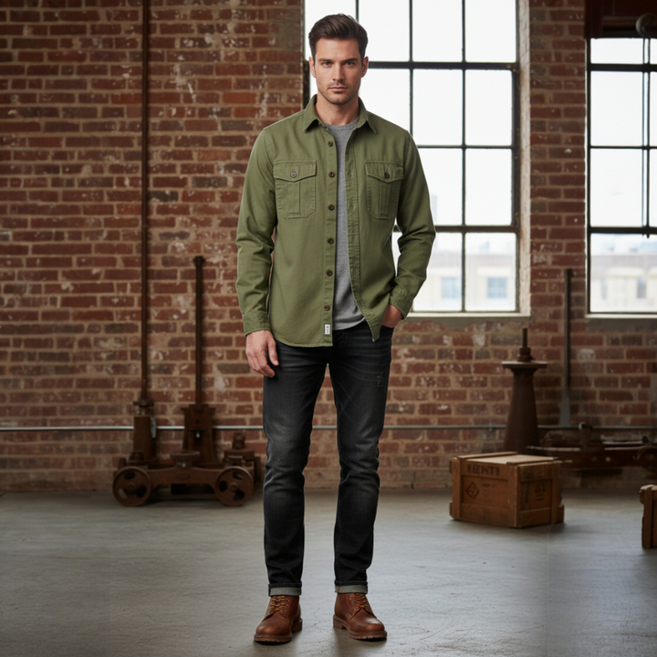 GABARDINE GUIDE SHIRT ALASKA GRÖN