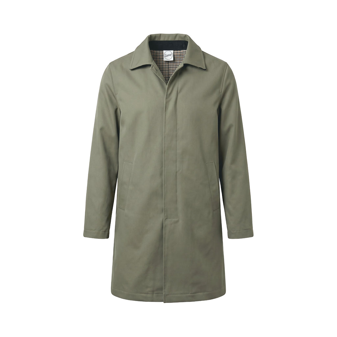 Overiwer TRENCH IN COTONE E LANA ARMY Verde - foto 1