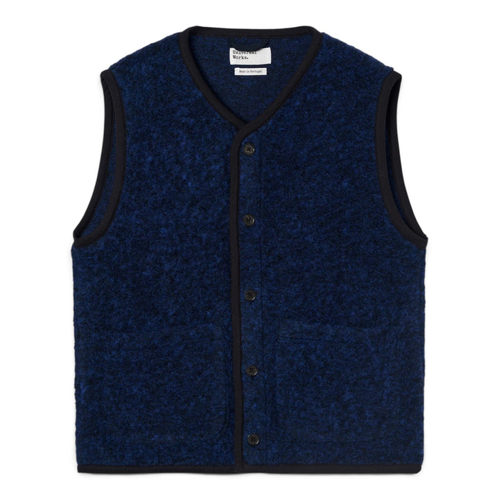 Lancaster Gilet Bouclet Fleece Blue