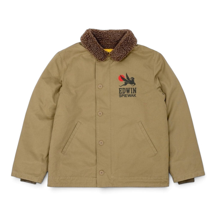 DECK JACKET KHAKI STONE WASHED