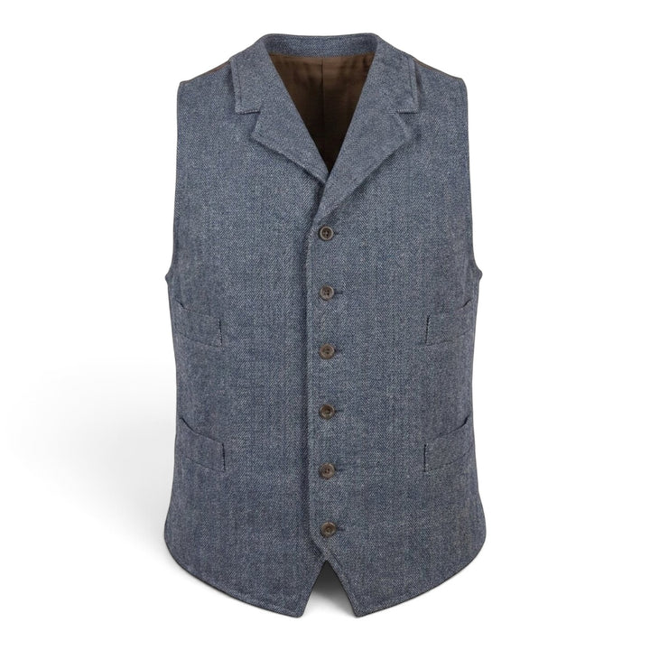 HBT WOOL VEST HENLEY NAVY