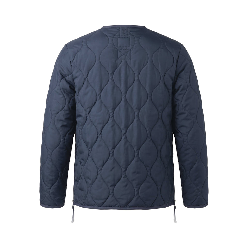 Giacca liner Military V-Neck trapuntata blu navy Taion, vista posteriore