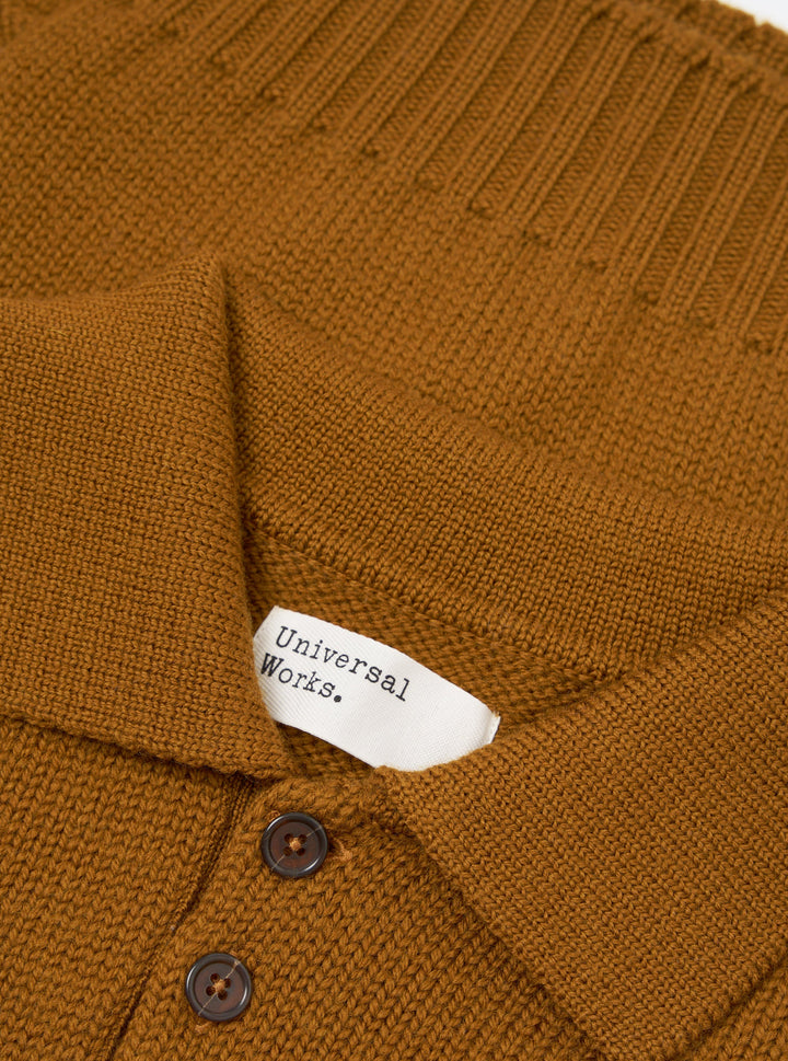 Universal Works Curtis Sweater Shetland Wild Gold Giallo - foto 6