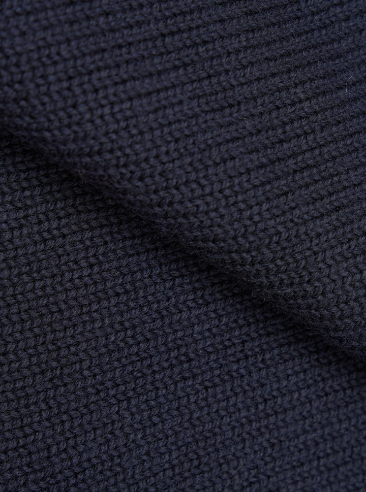 Universal Works Curtis Sweater Shetland Wild Navy Blu - foto 4