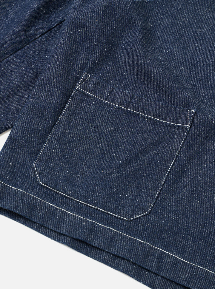 Universal Works Ives Jacket Future Denim Indigo Blu - foto 4