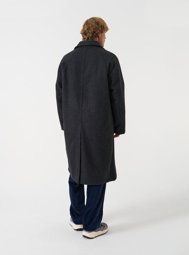 Universal Works Mac Coat Mowbray Grey Marl Grigio - foto 3