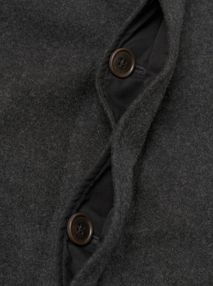 Universal Works Mac Coat Mowbray Grey Marl Grigio - foto 8